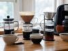 How Coffee Bloom Affects Extraction: The Science Behind the Bubbles Gooseneck kettle with digital temperature display set to ideal brewing range for pour over - ChopChic.com