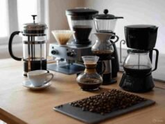 The Science Behind Extraction: What Really Happens When You Brew Coffee _Cross-section diagram showing water dissolving coffee solubles during the extraction process - ChopChic.com