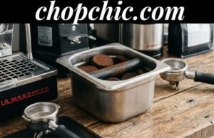 Why an Espresso Knock Box Is a Must-Have for Home Baristas Barista tapping portafilter to eject spent espresso puck into a stainless steel knock box for mess-free disposal - ChopChic.com