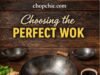Essential Guide to Choosing the Perfect Wok: Features and Tips for Buyers _A variety of woks displayed to illustrate differences in materials (carbon steel vs. cast iron), shapes (flat vs. round bottom), and sizes for a comprehensive buying guide.