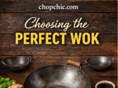 Essential Guide to Choosing the Perfect Wok: Features and Tips for Buyers _A variety of woks displayed to illustrate differences in materials (carbon steel vs. cast iron), shapes (flat vs. round bottom), and sizes for a comprehensive buying guide.
