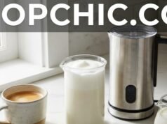 How to Clean and Maintain Your Milk Frother _Hand wiping milk residue from espresso machine steam wand using a damp cloth for daily maintenance - ChopChic.com