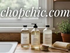 Tips on How to Store and Extend the Shelf Life of Natural Dish Soaps _Shopper examining ingredient list on dishwasher detergent bottle to spot greenwashing claims - ChopChic.com