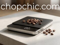 Why Backlit Displays Matter in Coffee Scales _A close-up of a digital coffee scale featuring a bright, high-contrast backlit LED display, clearly showing the weight and brew timer while operating under the heavy shadow of a pour-over dripper.