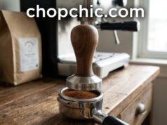 Understanding the Role of a Coffee Tamper: How It Affects Espresso Quality _A barista applying even pressure with a stainless steel coffee tamper on espresso grounds in a portafilter to ensure consistent brewing.