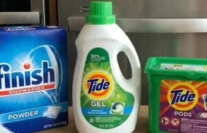 DIY Eco-Friendly Dishwasher Detergent Recipes That Actually Work Biodegradable dishwasher pods packaging labeled septic safe for home wastewater systems - ChopChic.com
