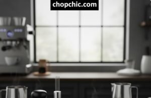 Espresso Distribution Tools: What They Are and Why They Matter _A barista using a spinning espresso distribution tool (leveler) on a portafilter to create a flat, even coffee bed before tamping, ensuring better extraction.