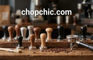 Flat vs. Convex Espresso Tampers: Which One Should You Use? _A side-by-side profile view of a flat base tamper and a convex base tamper, illustrating the difference in bottom curvature and how they compress the coffee bed within a portafilter basket.