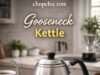Why a Gooseneck Kettle Is a Must-Have for Manual Brewing _A close-up of a gooseneck kettle pouring a thin, controlled stream of water into a pour-over coffee dripper, illustrating the precision required for even extraction during manual brewing.