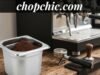 What Is a Coffee Knock Box and Why You Need One Angled espresso shot mirror reflecting bottomless portafilter flow to diagnose channeling - ChopChic.com