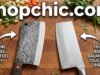 The Complete Guide to Cleavers: Choosing the Right Weight for Meat and Bone Side-by-side comparison of a patinated high-carbon blade versus a shiny stainless steel chef knife - ChopChic.com