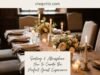 Seating & Atmosphere: How to Curate the Perfect Guest _Atmospheric dining room setting featuring thoughtful seating arrangements with place cards and warm ambient lighting for a dinner party.