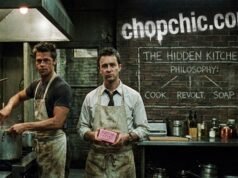 The Hidden Kitchen Philosophy in ‘Fight Club’: The IKEA Nesting Instinct _A pristine, catalog-style kitchen representing the IKEA nesting instinct and modern consumerism mentioned in Fight Club.