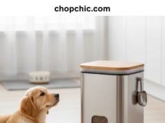 Fresh Kibble: Why You Need an Airtight Dog Food Container (Review) _Fresh dog food being poured into an airtight container with a heavy-duty silicone seal, designed to stop oxidation and keep pests out.