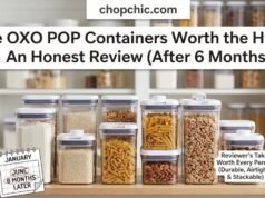 Are OXO POP Containers Worth the Hype? An Honest Review (After 6 Months) _OXO POP Good Grips 5-Piece Set containers arranged on a pantry shelf, highlighting the airtight seal button and visible surface scratches after 6 months of use.