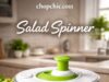 Soggy Salad No More: Do You Really Need a Salad Spinner? _A split image showing a salad spinner using centrifugal force to extract water from greens alongside a kitchen towel being used to pat dry lettuce, comparing moisture removal methods.