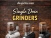 Why Home Baristas Are Switching to Single Dose Grinders (And Top Picks) _A Niche Zero single dose grinder displayed next to a glass tube of coffee beans, illustrating the zero retention workflow compared to traditional bean hopper grinders.