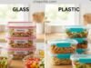 Glass vs. Plastic: The Rubbermaid Brilliance Longevity Showdown _Side-by-side durability comparison of Tritan plastic and glass meal prep containers, illustrating drop test results and stain resistance after dishwasher use.