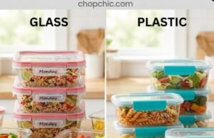 Glass vs. Plastic: The Rubbermaid Brilliance Longevity Showdown _Side-by-side durability comparison of Tritan plastic and glass meal prep containers, illustrating drop test results and stain resistance after dishwasher use.