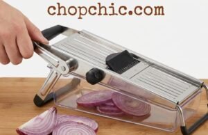 No More Tears: Testing the Best Manual Onion Slicers _A side-by-side comparison of the QPEY onion holder with stainless steel prongs versus an adjustable mandoline slicer, demonstrating the different methods for securing the onion to prevent eye irritation and finger cuts.