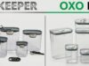 ProKeeper vs. OXO POP: Which Brown Sugar Container Seals Better? _A side-by-side test of the Progressive Brown Sugar Keeper featuring an integrated terracotta disc against the OXO POP container with its signature push-button seal, both storing brown sugar.