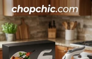 Homaider Electric Knife Review: Precision Slicing with Dual Blades A sleek Homaider electric knife resting on a granite kitchen island next to a roasted turkey and a crusty sourdough loaf, showcasing its interchangeable stainless steel meat and bread blades alongside the engaged safety lock switch.